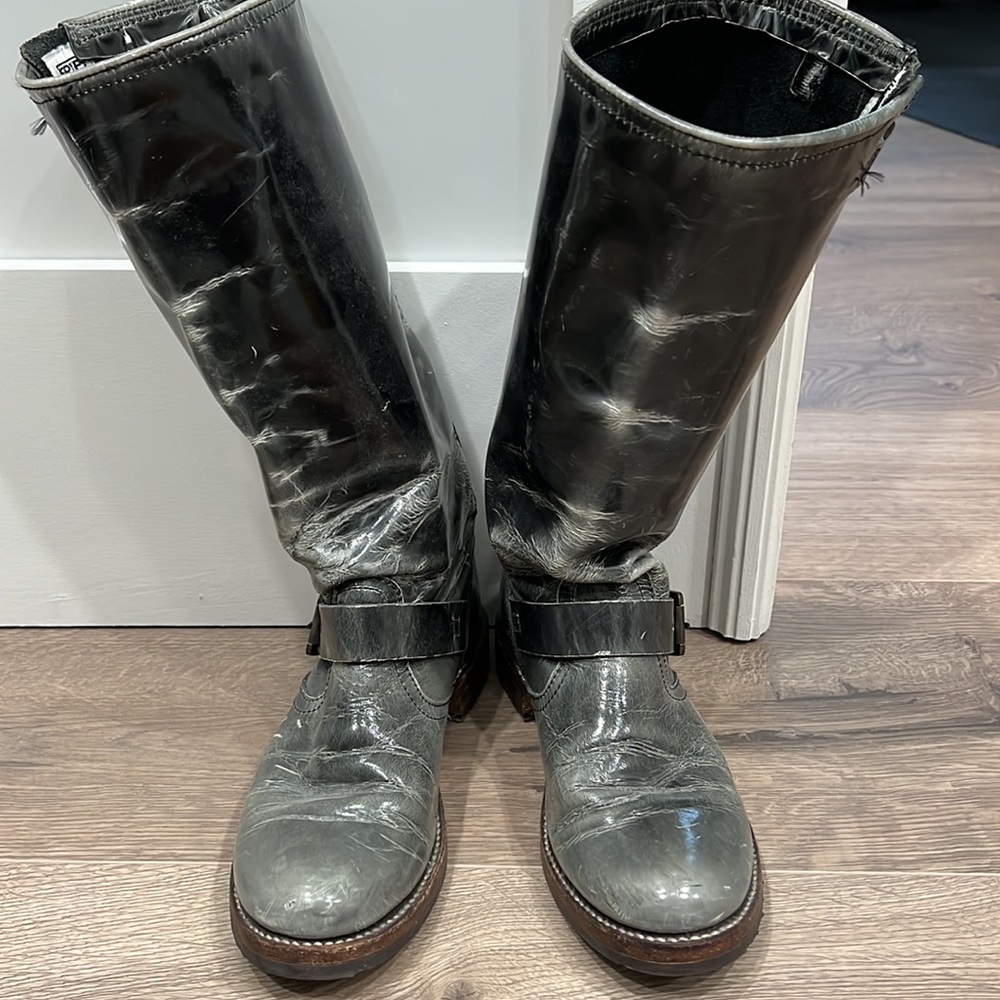 Frye boots- patent leather